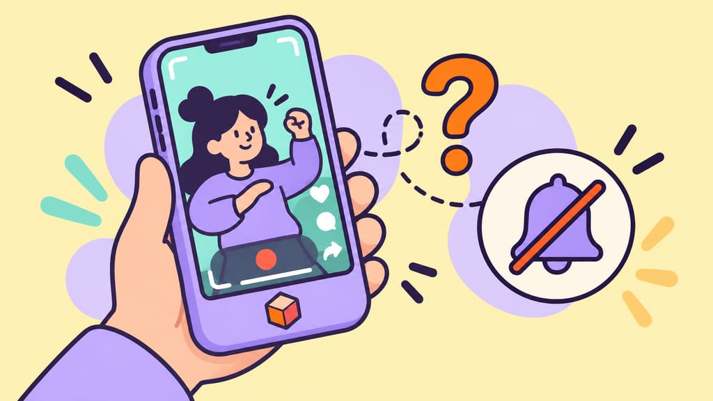 A video recording frame, recording dot and quiet notification bell.