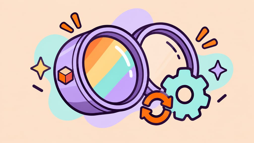 Overlapping camera-filter lenses, a settings cog and refresh arrow illustrate unavailable effects.