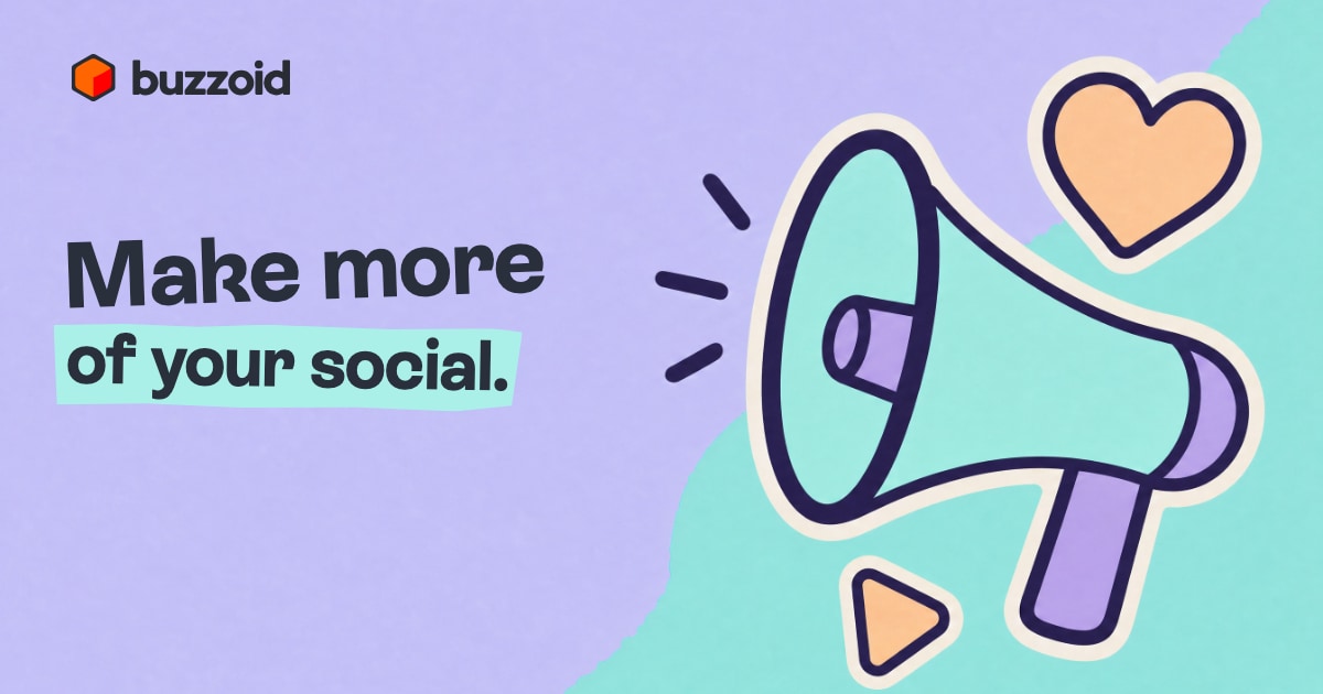 The picture buzzoid.com shows when its homepage is shared